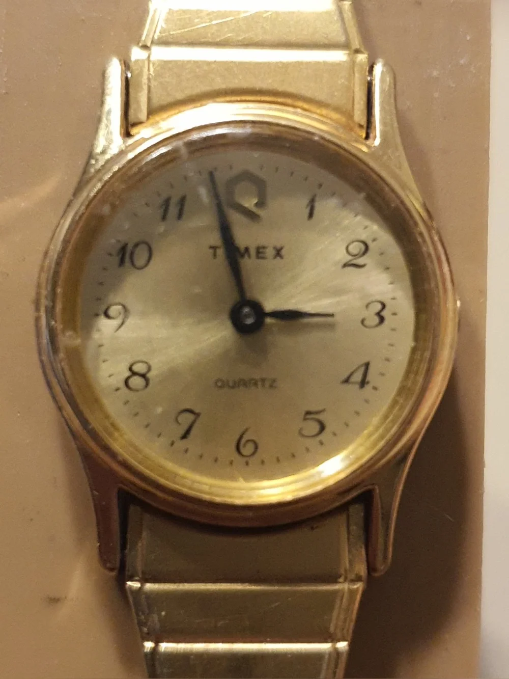 🦋10/$20🦋 Vtg Timex Q Goldtone Stainless Steel Women's Watch